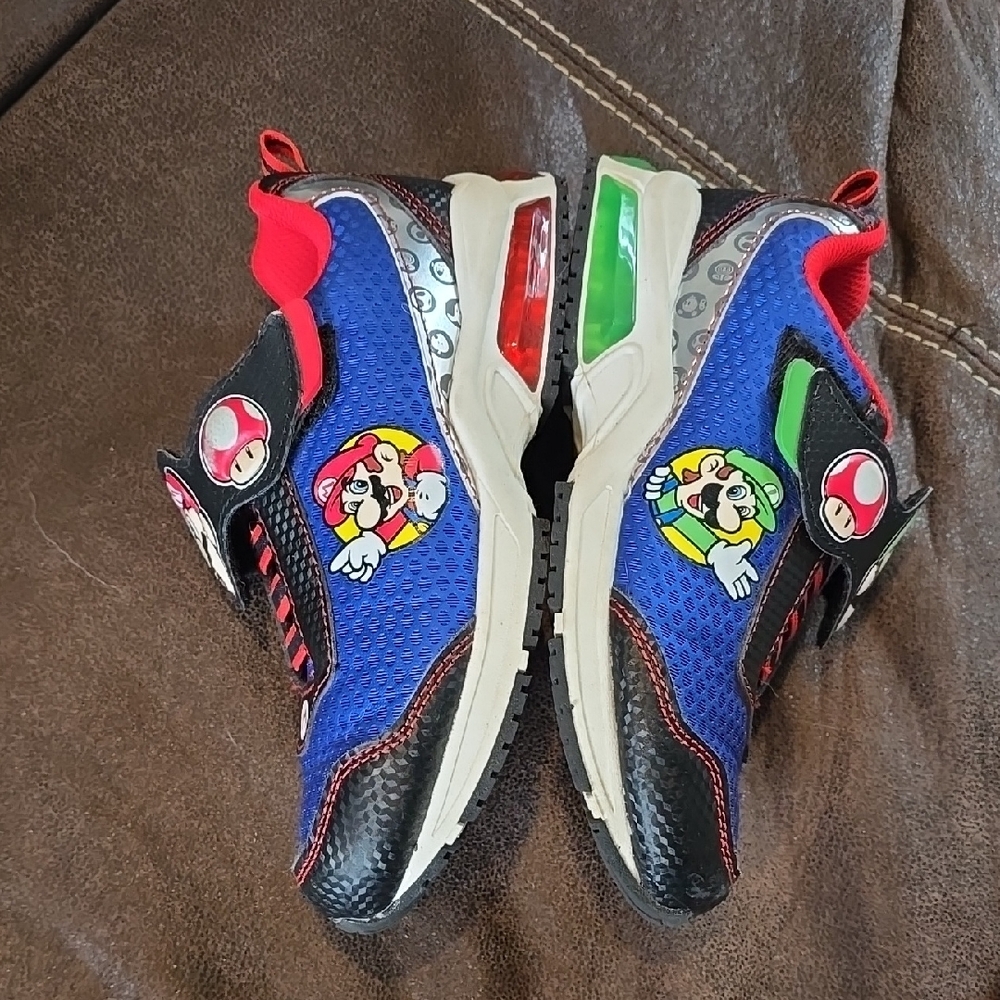 Super Mario Blue and Red Light Up Sneakers